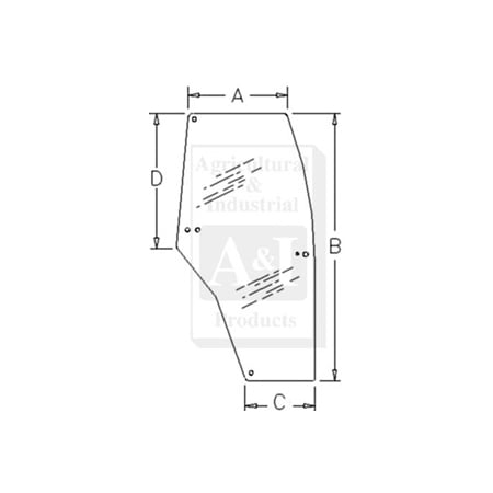 A & I Products Glass, Door (RH) 63" x35.5" x4.5" A-192004A6